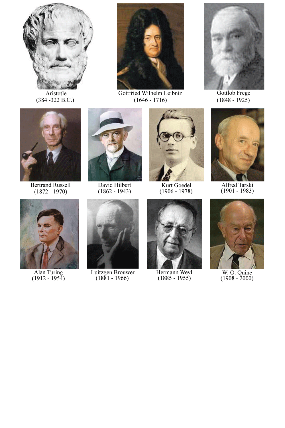 photos of logicians, mathematicians and philosophers